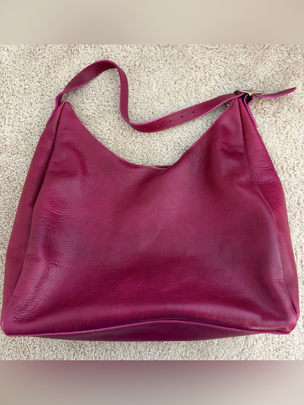 Portland Leather Goods Oversized Aspen shoulder bag in Orchid